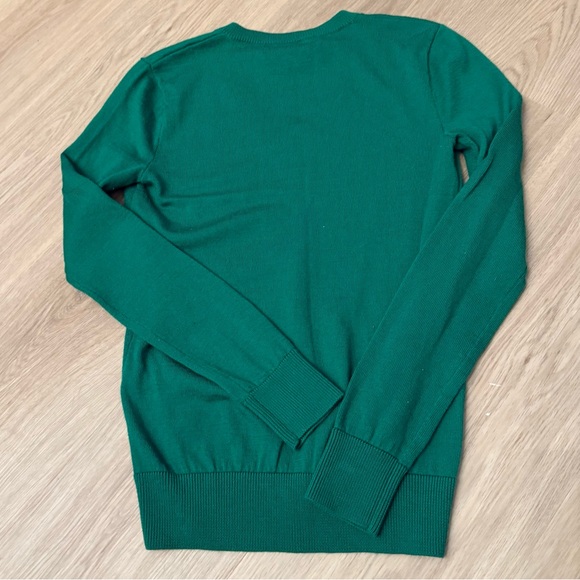 Ralph Lauren Sport 100% Merino Wool V Neck Sweater Sz S Pickelball Golf Green - Picture 4 of 6